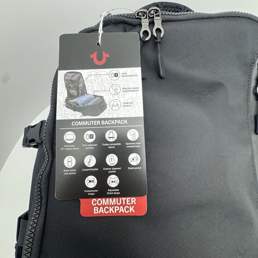 True Religion Commuter Laptop Backpack, Black TR105081 MSRP $115 - New with tags